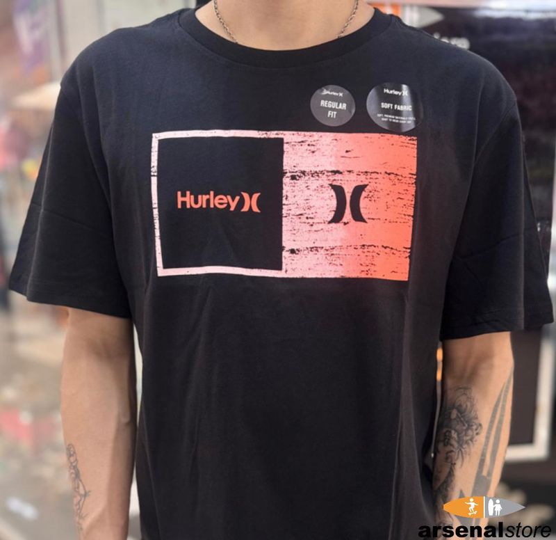 CAMISETA HURLEY T51083-001 NEGRA