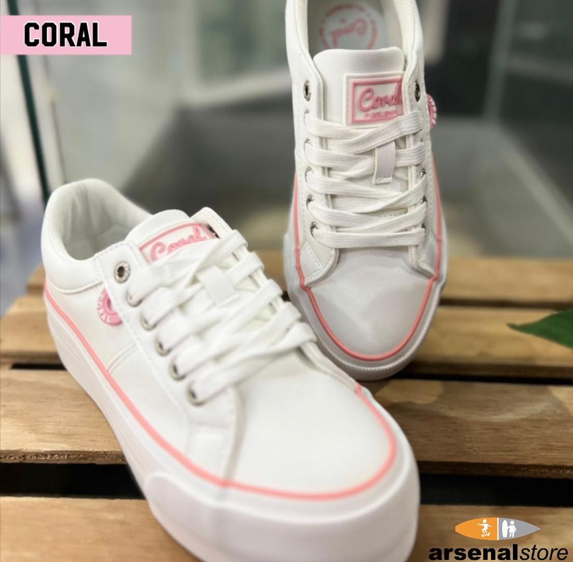 TENIS CORAL AZALEA ALL WHITE