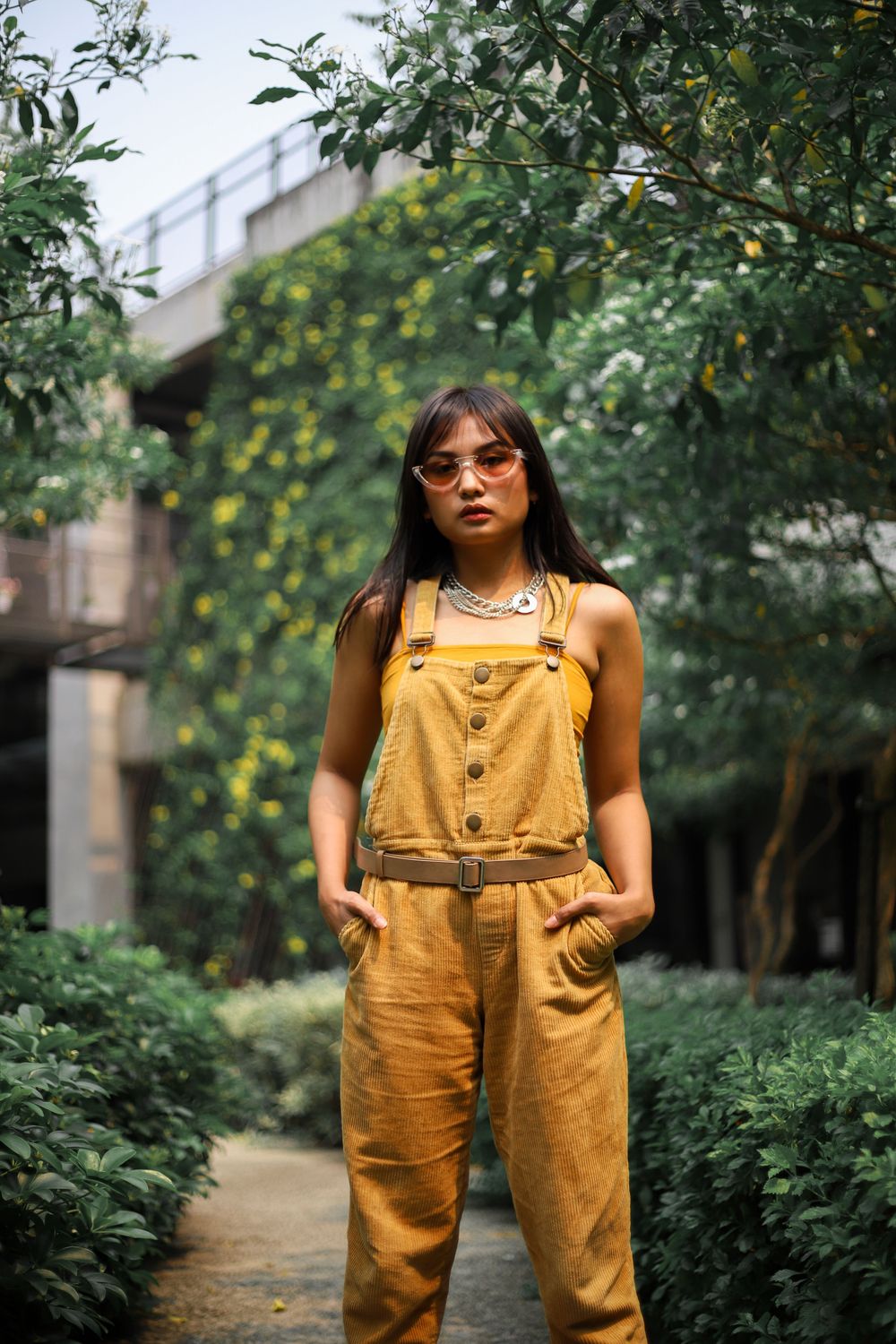 Yellow Solid Jumpsuit
