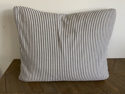 Scatter cushion in ticking