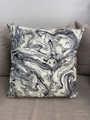 Large scatter cushion with marble print