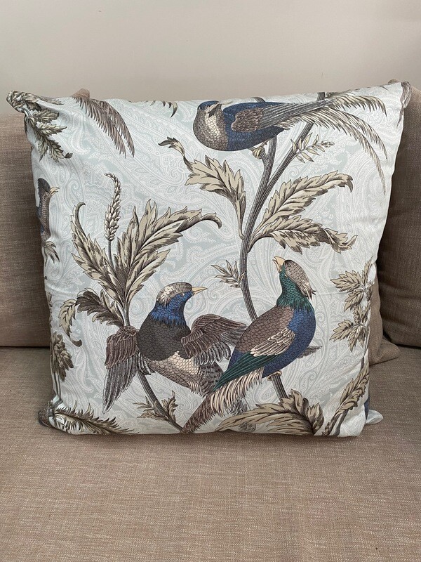 Large scatter cushion with bird print