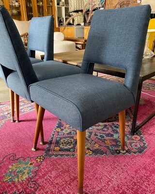 Set of 4 mid-century dining chairs - full reupholstered