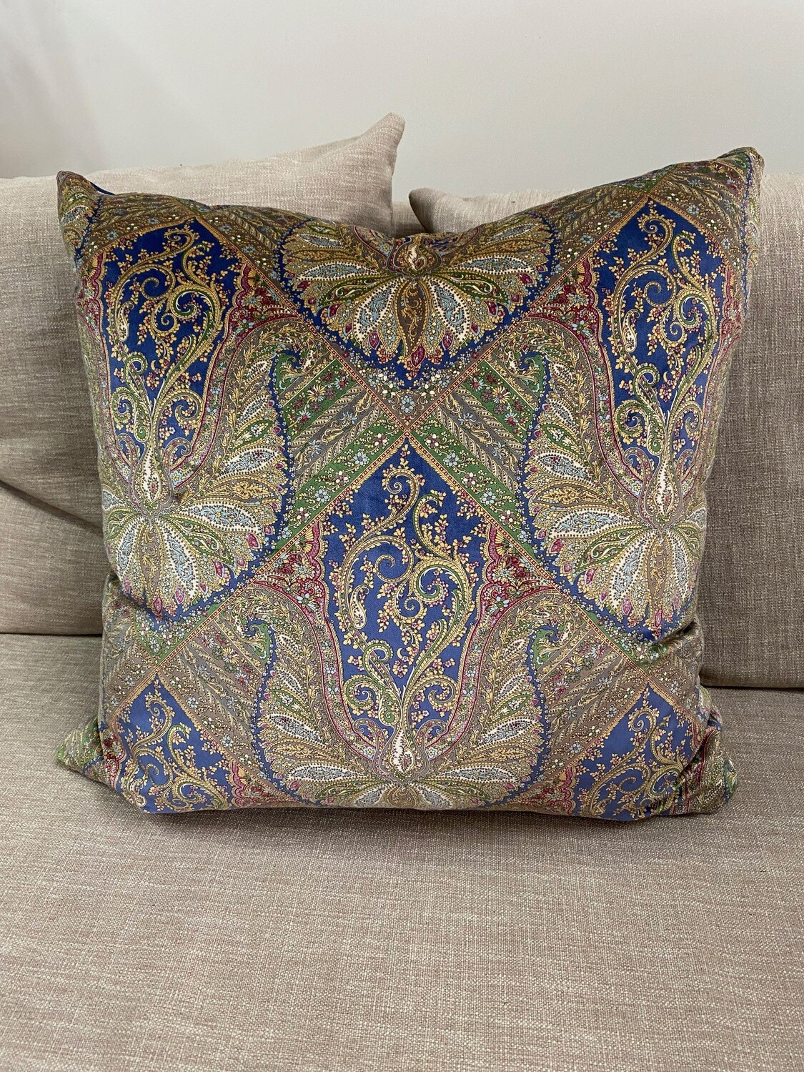 Large printed velvet scatter cushion