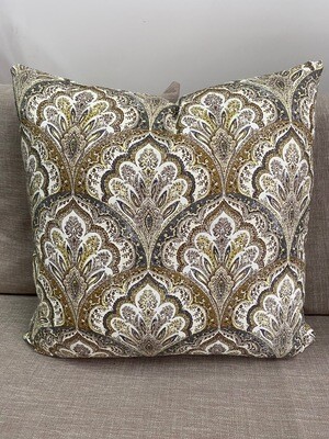 Large scatter cushion in arabesque pattern