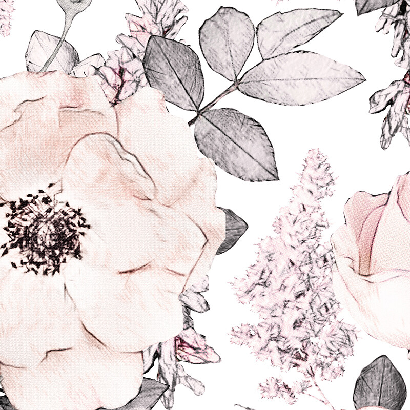 Snow Roses Removable Wallpaper