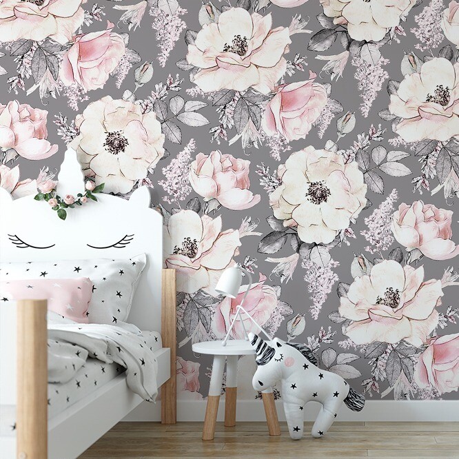 Dusty Roses Removable Wallpaper