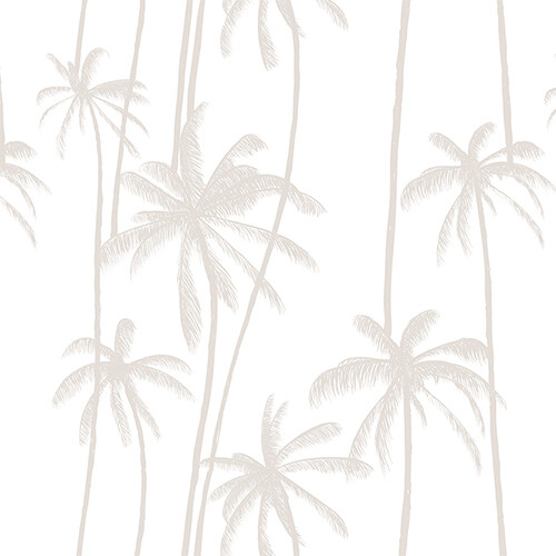 Neutral Palms (on white) Removable Wallpaper