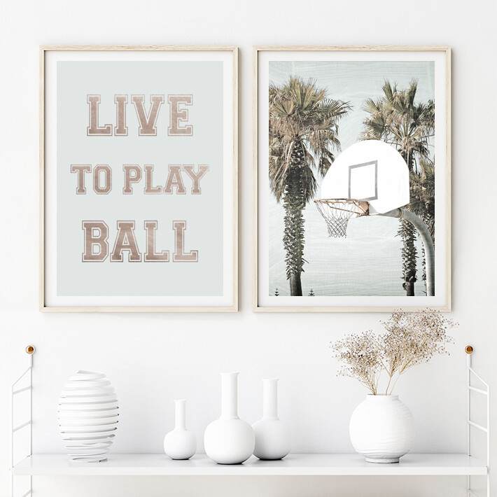 Limited Edition!  &quot;Live to Play Ball&quot; &amp; &quot;Basketball Paradise&quot; Set