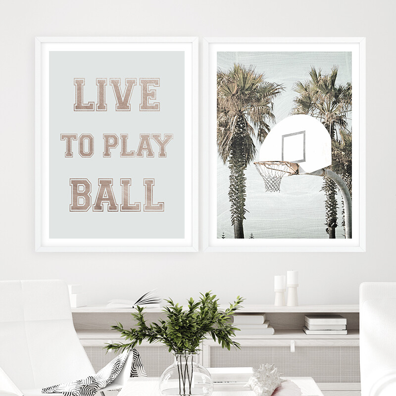 Limited Edition!  &quot;Live to Play Ball&quot; &amp; &quot;Basketball Paradise&quot; Set