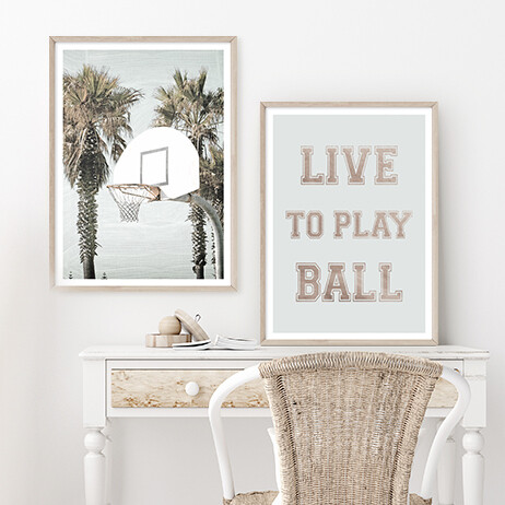 Limited Edition!  "Live to Play Ball" & "Basketball Paradise" Set