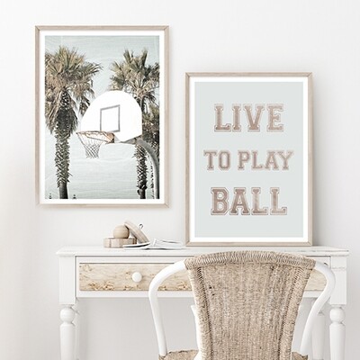 Limited Edition! "Live to Play Ball" & "Basketball Paradise" SET *SAVE*