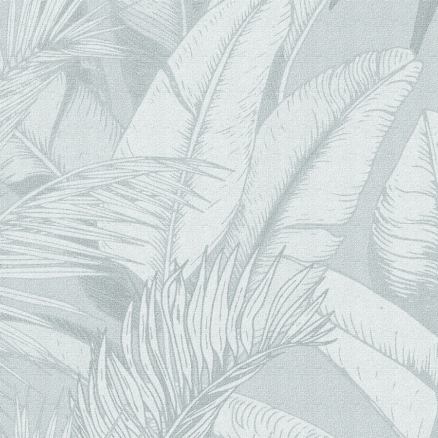 Luxe Palms Removable Wallpaper - Duck Egg Blue