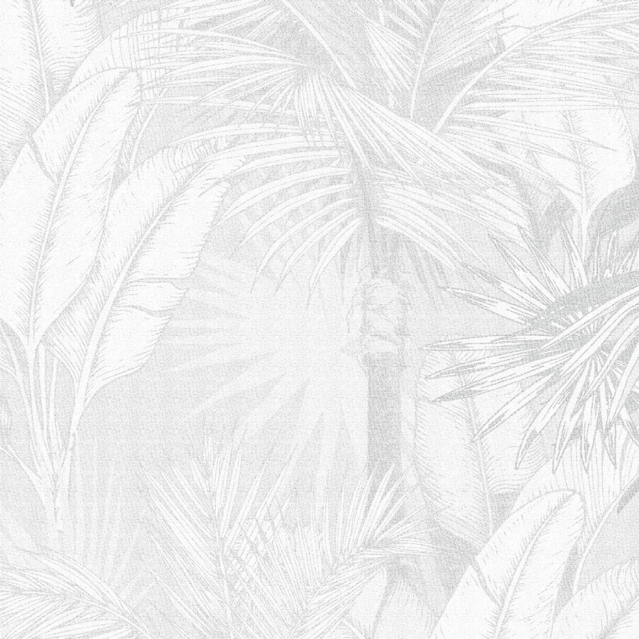 Luxe Palms Removable Wallpaper - Soft Grey