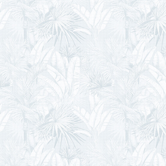 Luxe Palms Removable Wallpaper - Pale Blue