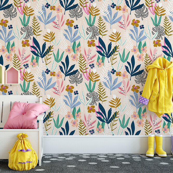 Vibrant Garden Removable Wallpaper