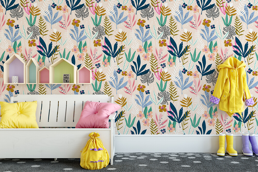 Vibrant Garden Removable Wallpaper