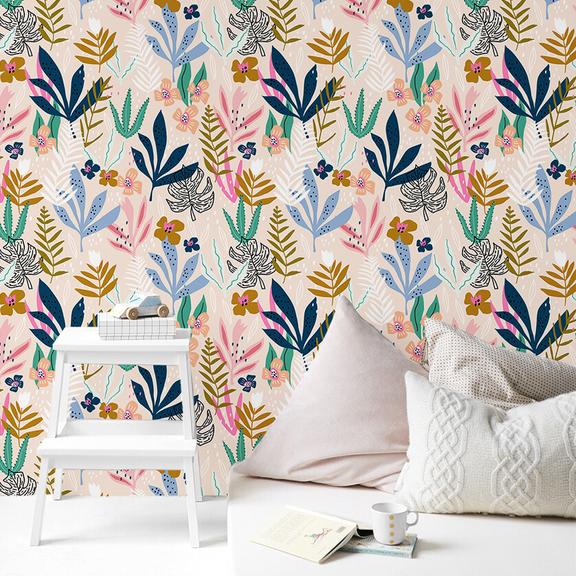 Vibrant Garden Removable Wallpaper