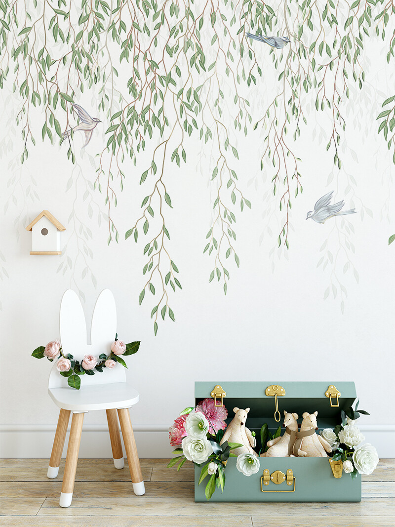 Peaceful Willows Removable Wallpaper