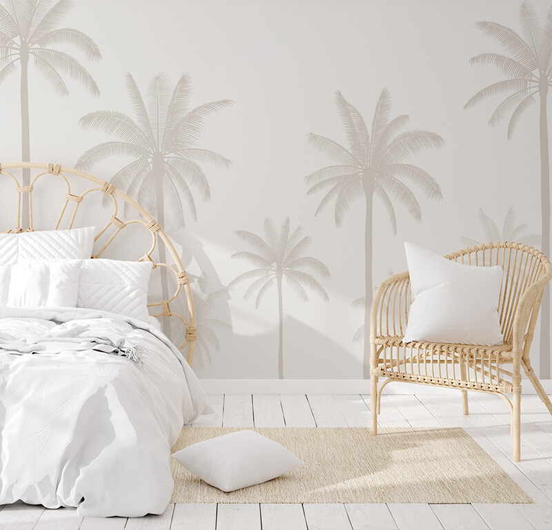 Neutral Palms Landscape Removable Wallpaper