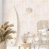 Peachy Palms Removable Wallpaper