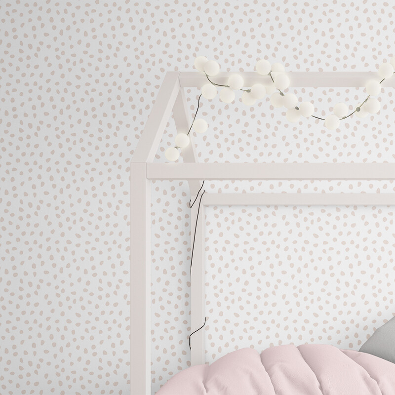 Gracie's Dots (pale pink or grey) Removable Wallpaper