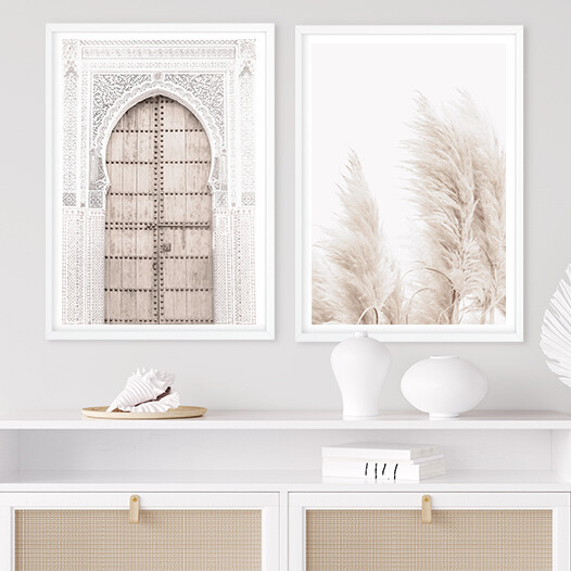 *SPECIAL* Moroccan Door & Coastal Pampas Grass (portrait) set