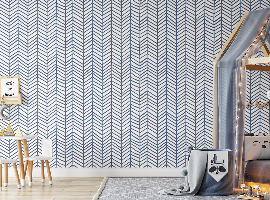 Feather Removable Wallpaper (blue)