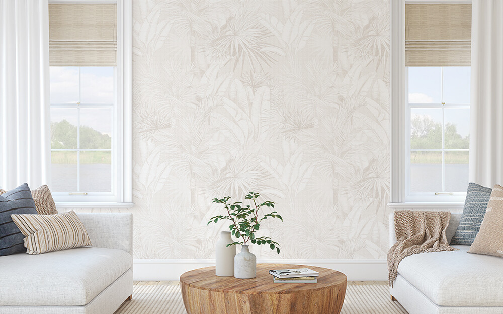 Luxe Palms Removable Wallpaper - Natural