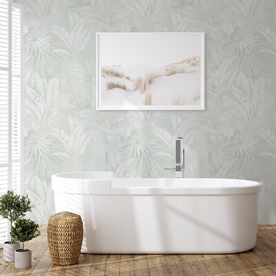 Luxe Palms - Pale Sage Removable Wallpaper