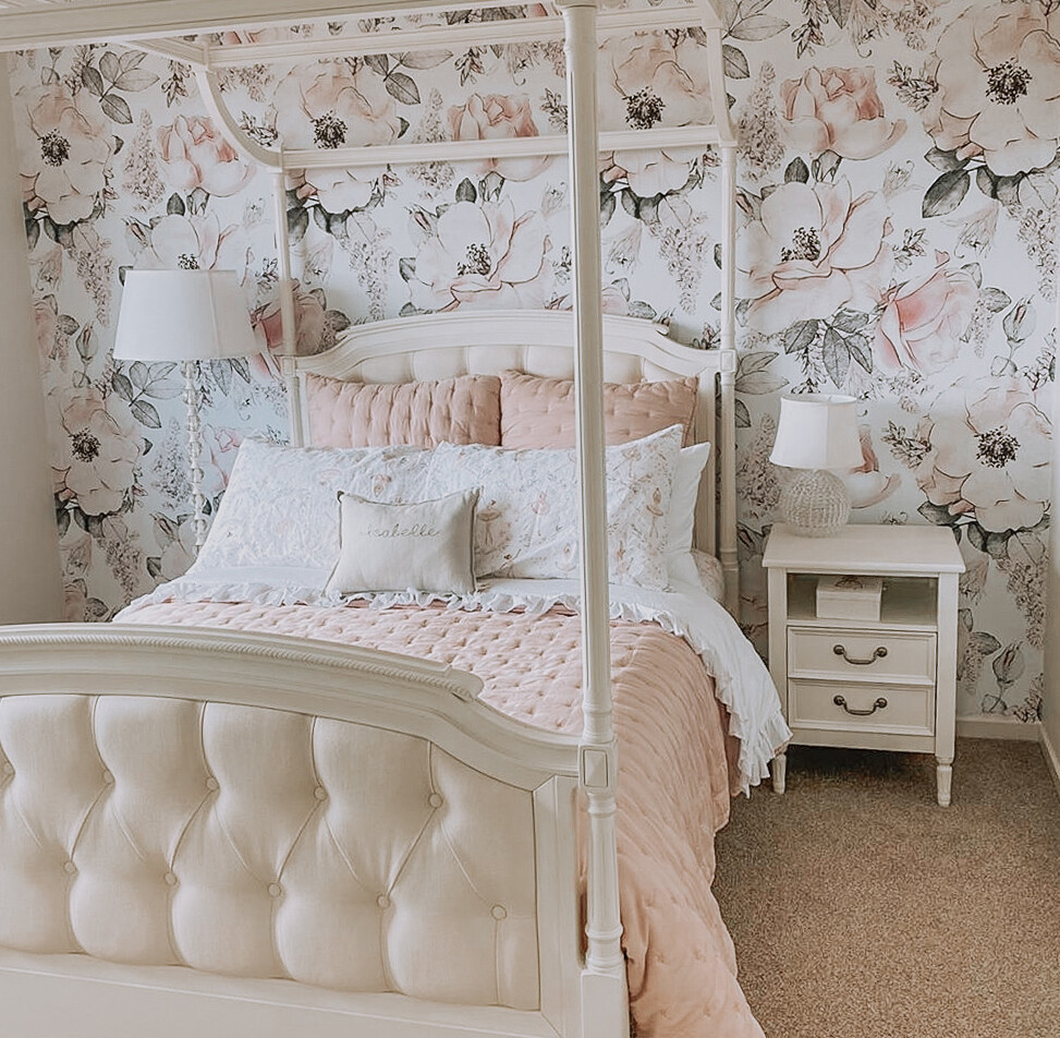 Snow Roses Removable Wallpaper