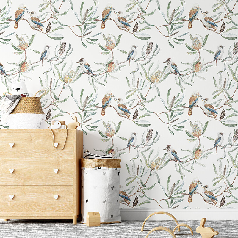 Australian Kookaburras Removable Wallpaper