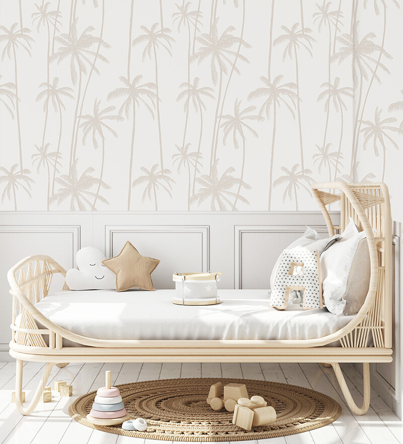 Neutral Palms Removable Wallpaper