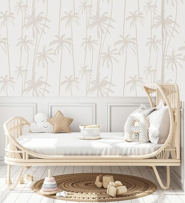 Neutral Palms Removable Wallpaper