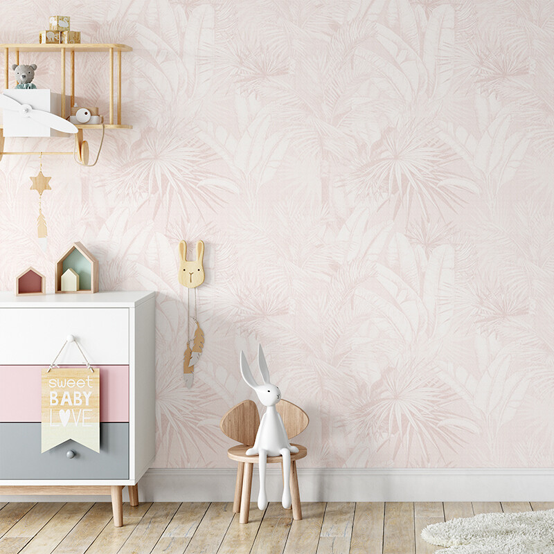 Luxe Palms (Dusty Blush) Removable Wallpaper