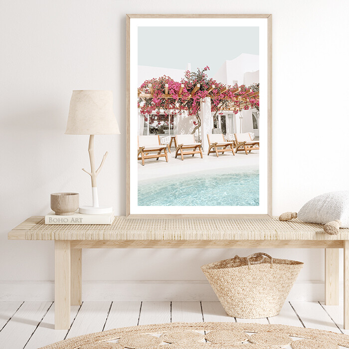 Poolside Santorini