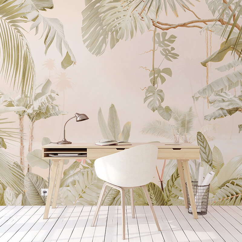 Blush Jungle Mural