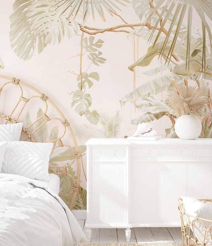 Blush Jungle Mural