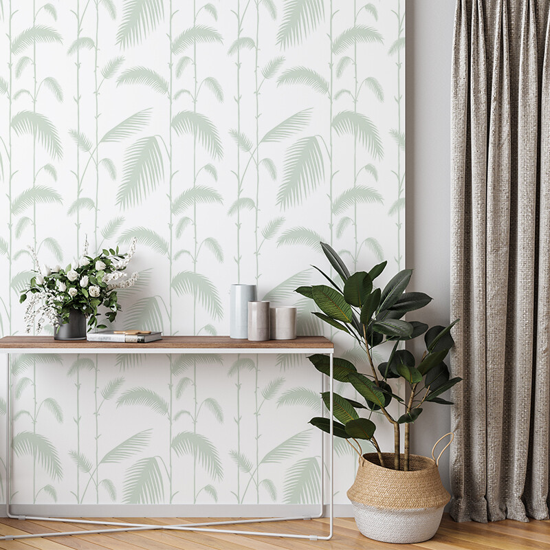 Palm Reeds (Green) Removable Wallpaper