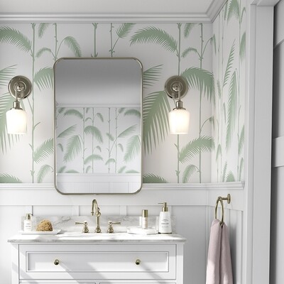 Palm Reeds (Green) Removable Wallpaper