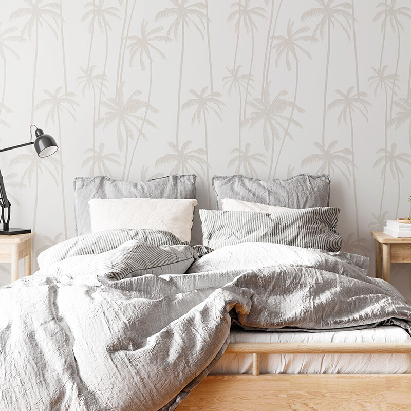 Neutral Palms Removable Wallpaper
