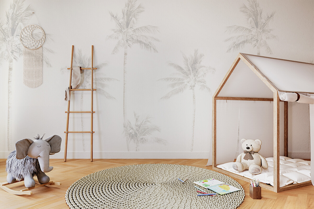 Faded Palms Removable Wallpaper