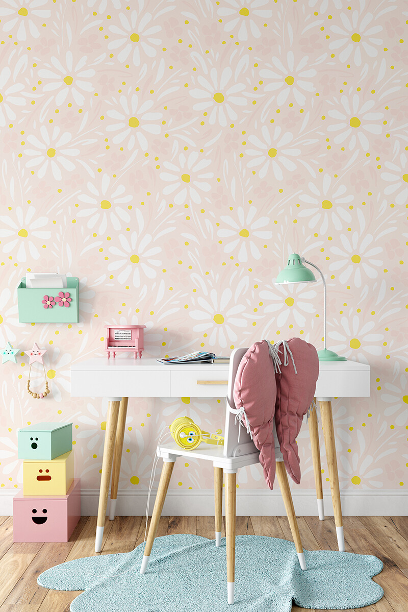 Gracie's Daisies Removable Wallpaper