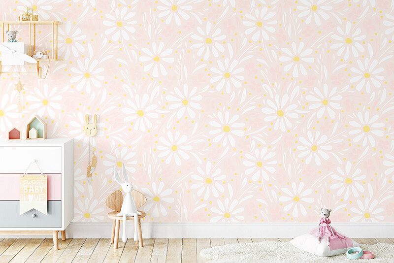 Gracie's Daisies Removable Wallpaper