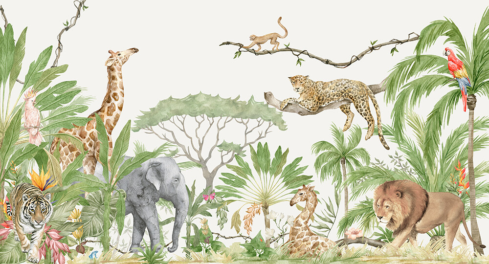 Animalia Utopia Removable Wallpaper Mural