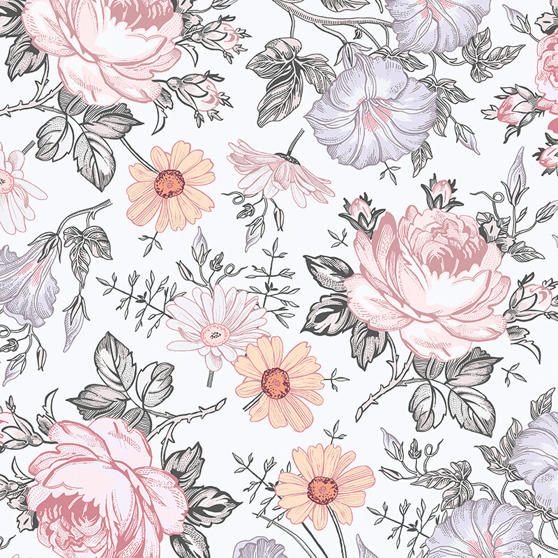 Maddie Lilac & Pink Removable Wallpaper