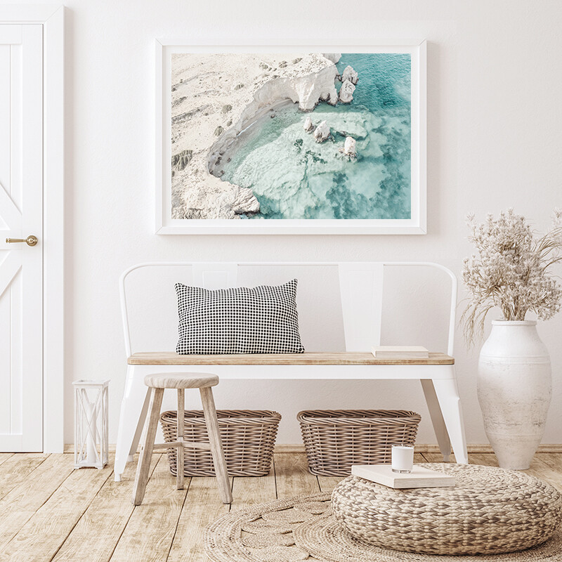 White frame with white border