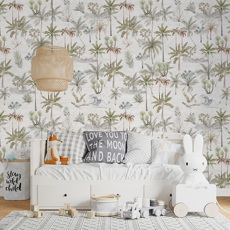 Aloha Palms Removable Wallpaper
