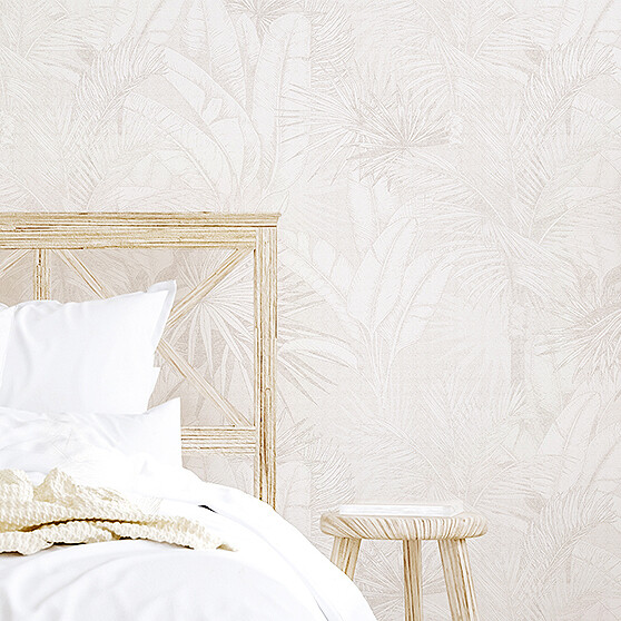 Luxe Palms Removable Wallpaper - Natural