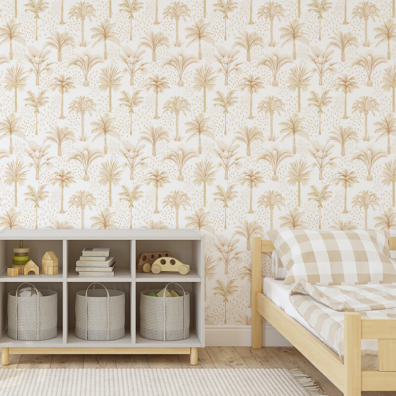 Bronzed Palms Removable Wallpaper